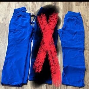 Cherokee Royal Blue Scrub Pants bundle